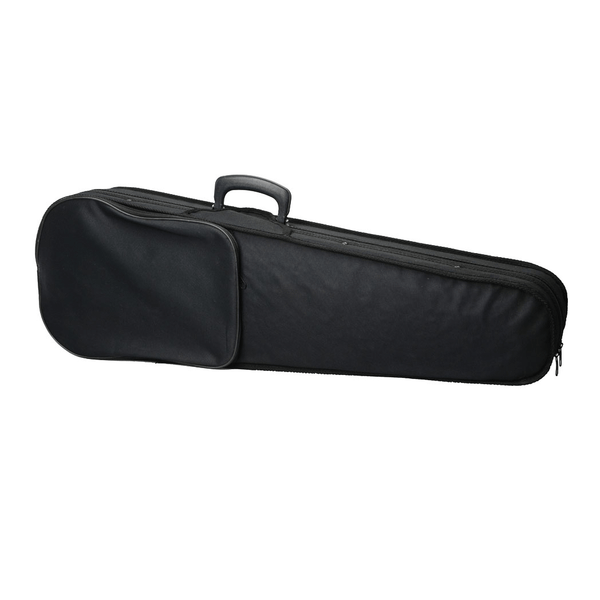 Durable Cloth Fluff Triangle Shape Case with Beige Lining for 4/4 Violin Black T575-S0671291488