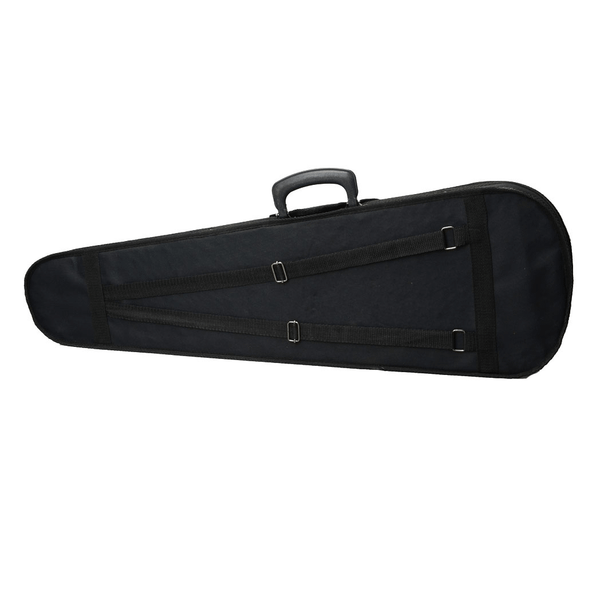 Durable Cloth Fluff Triangle Shape Case with Beige Lining for 4/4 Violin Black T575-S0671291488