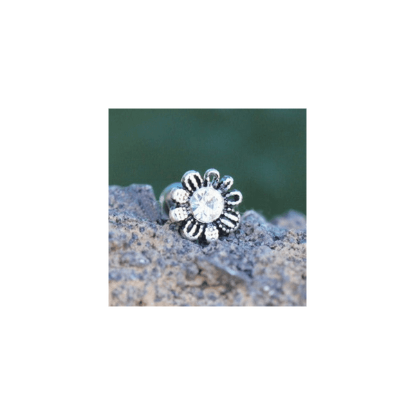 316L Stainless Steel Avant Garde Daily Flower Cartilage Earring T575-S0671357255