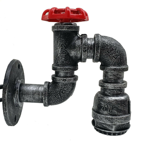 Vintage Industrial Water Pipe Lamp Retro Light Steampunk Wall Sconce~1587 T575-S0671387260