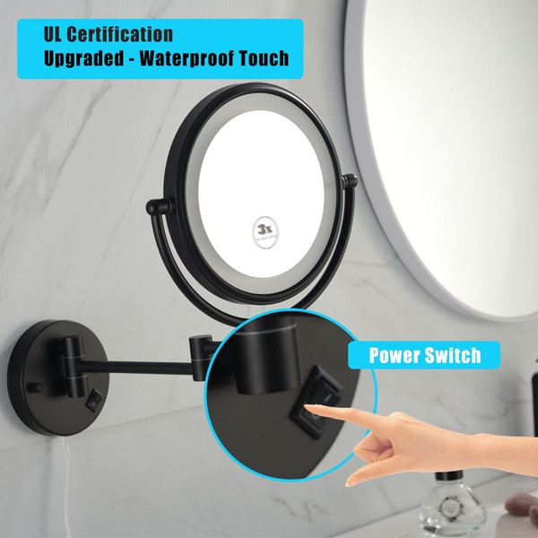 LED Wall Mount Two-Sided Magnifying Makeup Vanity Mirror T575-S0671271192
