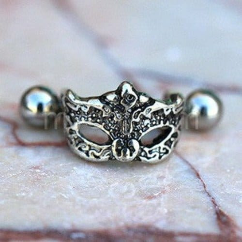 316L Stainless Steel Venetian Mask Cartilage Cuff Earring T575-S0671357073