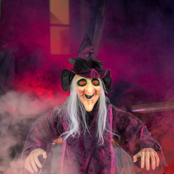 71in Life Size Hanging Witch Talking Halloween Everyday Decoration T575-S0671292941