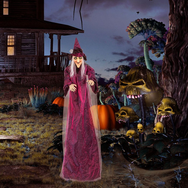 71in Life Size Hanging Witch Talking Halloween Everyday Decoration T575-S0671292941