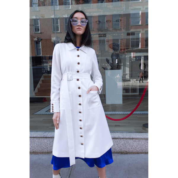 Monique White Coat T575-V0671384297