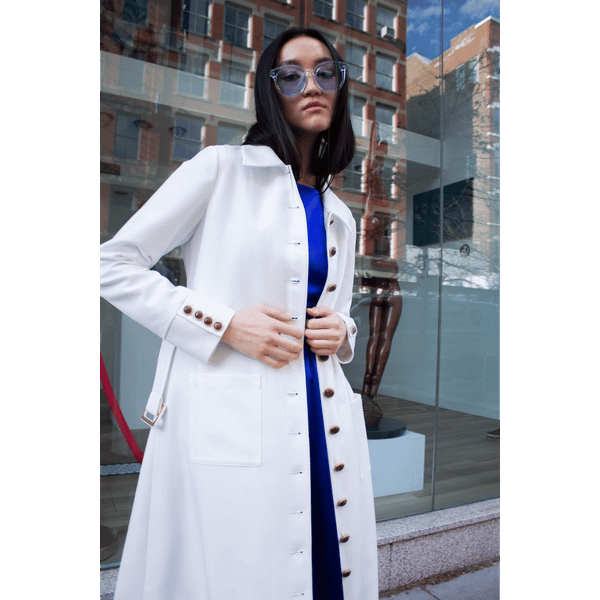 Monique White Coat T575-V0671384297