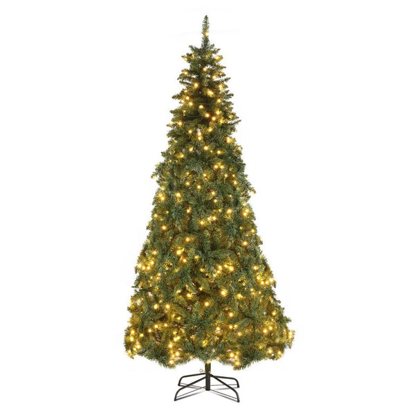 7.5ft Automatic Tree Structure PVC Material 600 Lights Warm Color 8 Modes 1200 Branches Christmas T T575-S0671347956