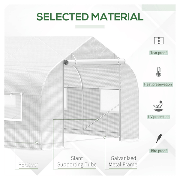 20' x 10' x 7' Greenhouse Walk-In Warm House T575-S0671295391
