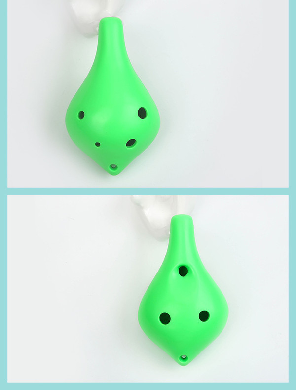 Color: Dark green - 6 hole Ocarina musical instrument Q119-CJYDQTLQ00018-Dark green