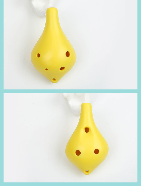 Color: yellow - 6 hole Ocarina musical instrument Q119-CJYDQTLQ00018-yellow