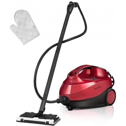 2000W Heavy Duty Multi-purpose Steam Cleaner Mop with Detachable Handheld Unit-Red - Color: Red D681-EP24434US-RE