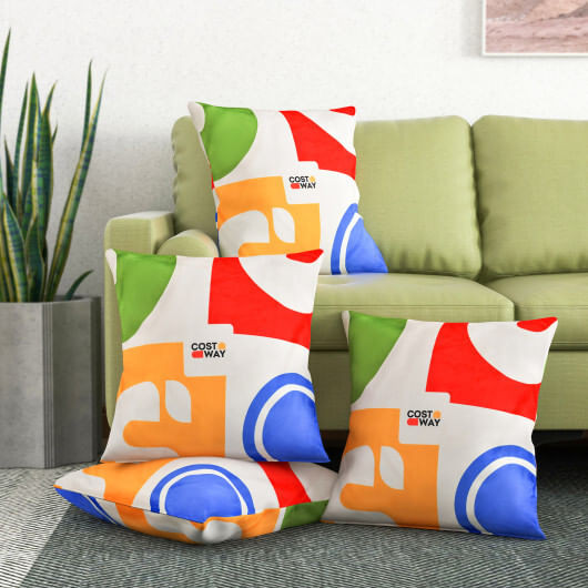 18 x 18 Inch Inches Square Throw Pillows with Removable and Washable Velvet Pillow Cases - Color: R D681-HU10534RE-4
