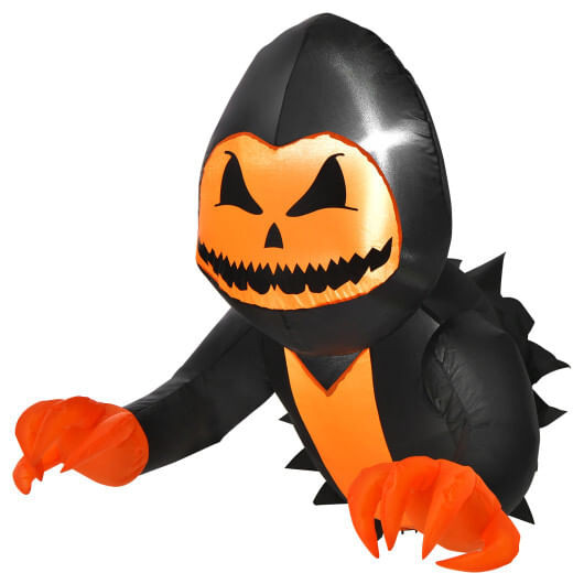 3.3 Feet Halloween Inflatable Pumpkin Head Ghost Broke Out from Window - Color: Orange D681-CM24304US