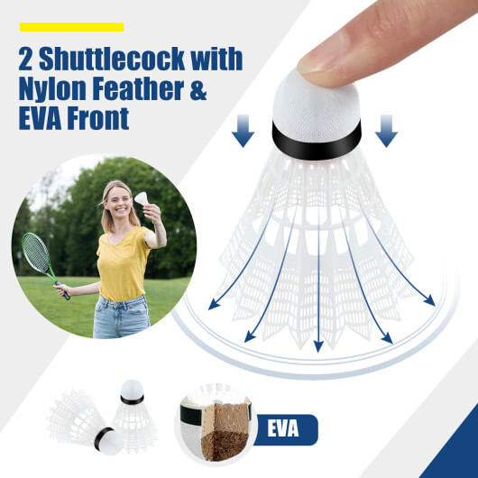 10/14 Feet Adjustable Badminton Net Stand with Portable Carry Bag-14 ft - Color: Black - Size: 14 ft D681-SP38007