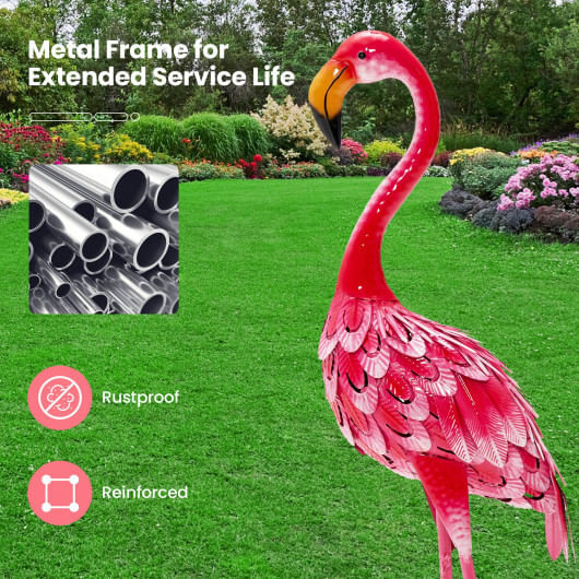 2-Piece Flamingo Garden Statue Set - Color: Red D681-GT3850