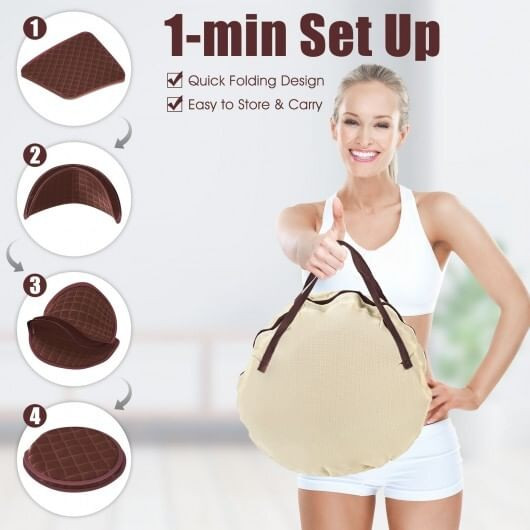 800W 2 Person Portable Steam Sauna Tent SPA with Hat Side Holes 3L Steamer-Coffee - Color: Brown D681-BA7733US-CF