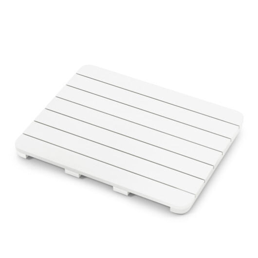 Waterproof HIPS Bath Spa Shower Mat with Non Slip Foot Pads-White - Color: White D681-BA8031WH