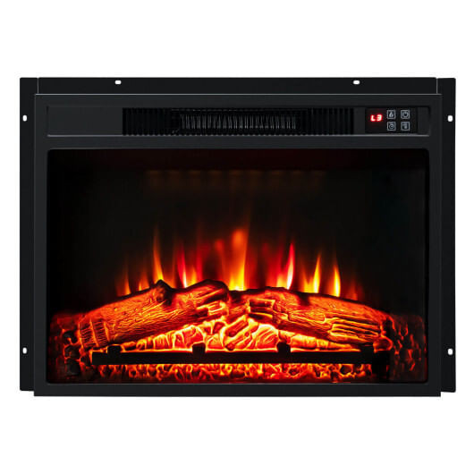 18/23 Inch Electric Fireplace Inserted with Adjustable LED Flame-23 inches - Color: Black - Size: 2 D681-FP10194US-BK