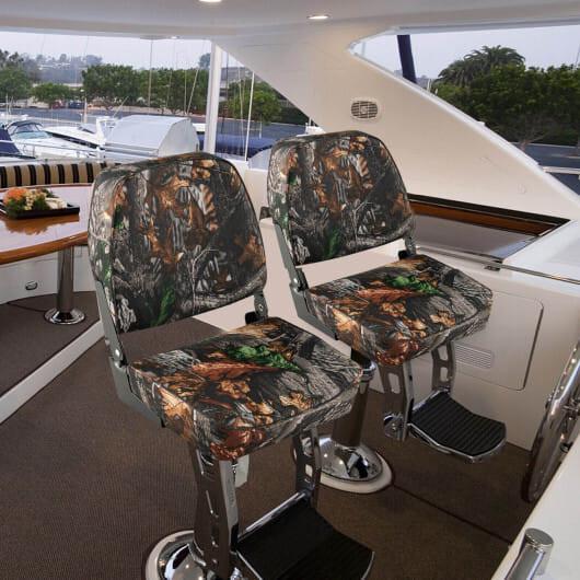 2-Piece Folding Boat Seat Set with Sponge Padding-Camouflage - Color: Camouflage D681-NP11051AU-2