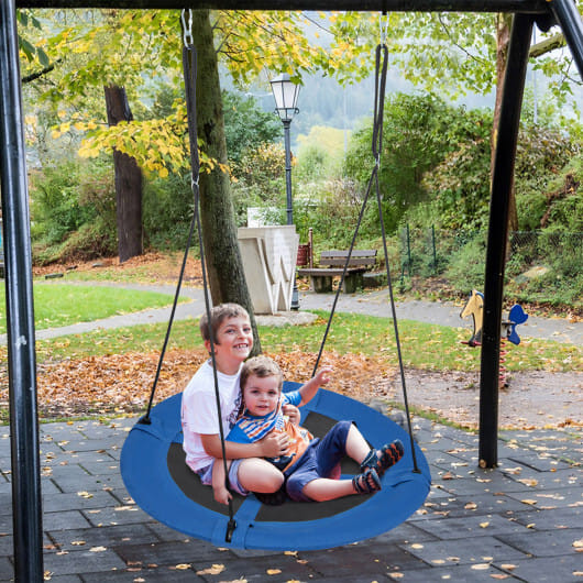 40 Inches Saucer Tree Swing with Adjustable Hanging Ropes and 900D Oxford Fabric-Rocket D681-NP11372HJ