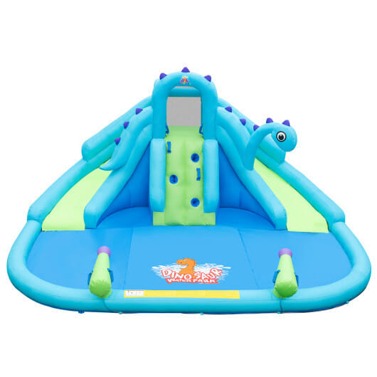 Inflatable Water Slide with Dual Slides and Large Splash Pool (Without Blower) - Color: Blue D681-NP11778