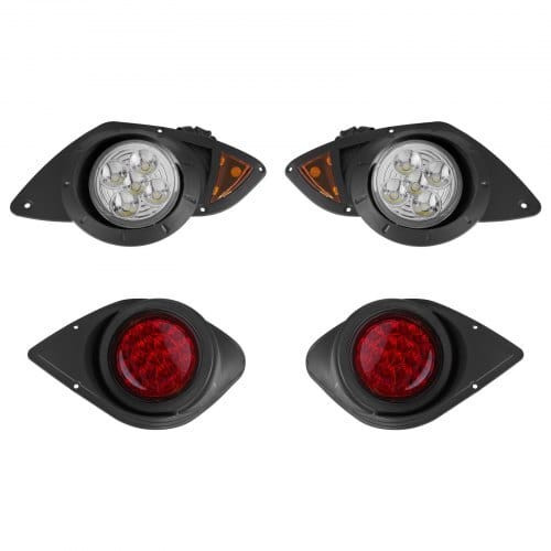  Golf Cart Light Kit, 12 Volt, Street Legal LED Headlight and Taillight Kit with Wiring Harness, Tu E415-QCDTJYAMAHAX8JX9Z001V9