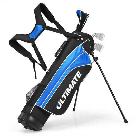 Junior Complete Golf Club Set For Age 8 to 10-Blue - Color: Blue D681-SP37405BL