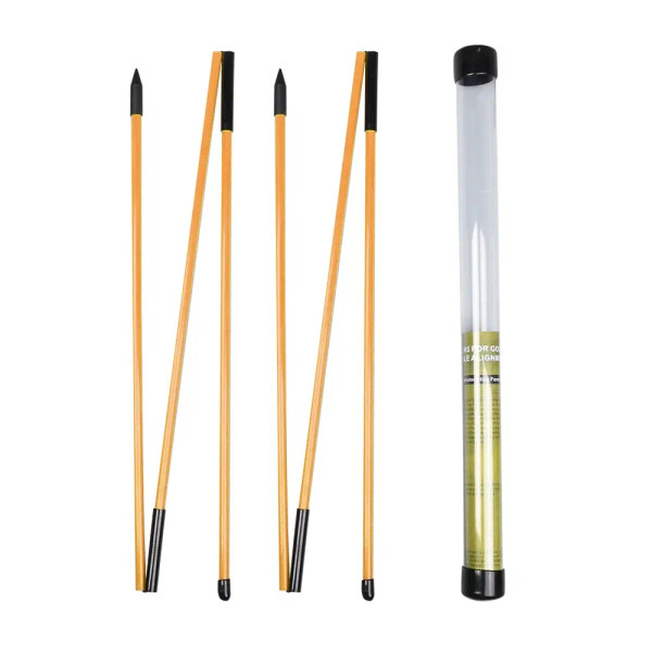 Color: Red - 6 Colors Golf Alignment Sticks Collapsible Golf Practice Rods Putter Green Trainer Too F640-12000041699159413