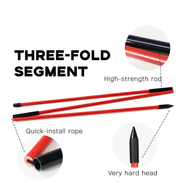 Color: black - 6 Colors Golf Alignment Sticks Collapsible Golf Practice Rods Putter Green Trainer T F640-12000041699159415