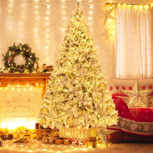 6/7/8 Feet Artificial Xmas Tree 3-Minute Quick Shape-8 ft - Color: White - Size: 8 ft D681-CM24566US