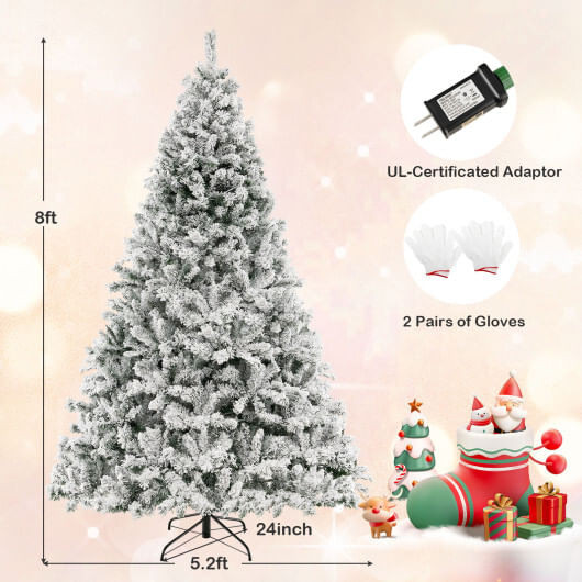 6/7/8 Feet Artificial Xmas Tree 3-Minute Quick Shape-8 ft - Color: White - Size: 8 ft D681-CM24566US