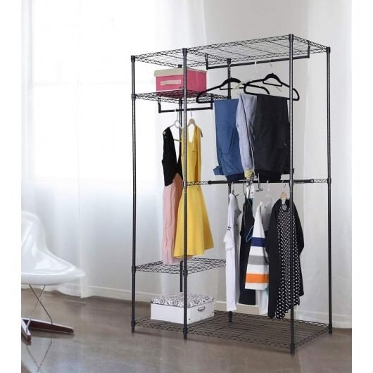 Portable Steel Closet Hanger Storage Rack Organizer B593-HW58701