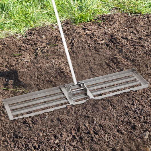 Lawn Leveling Rake 46 x 10 Inch Heavy Duty Lawn Level Tool for Soil-Black B593-GT4395