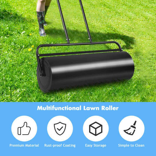 36 x 12 Inches Tow Lawn Roller Water Filled Metal Push Roller B593-GT2914color