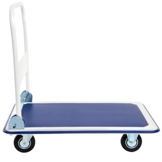 660 Pounds Folding Platform Cart Dolly Hand Truck - Color: Blue D681-TL35298