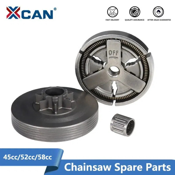 Size: 16 Inches - XCAN Clutch Drum+Clutch Cover+Needle Bearing For 4500 5200 5800 45cc 52cc 58cc Ch F640-10000015334115509