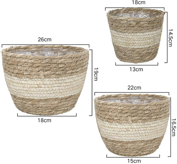 Straw Flowerpot Flower Frame Planting Basket Q119-CJJZGJYL01155