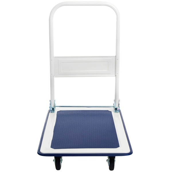 330 lbs Platform Cart Dolly Foldable Warehouse Push Hand Truck - Color: Light Blue D681-TL30106