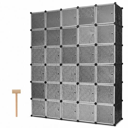 DIY 30 Cube Portable Closet Clothes Wardrobe Cabinet B593-HW61412