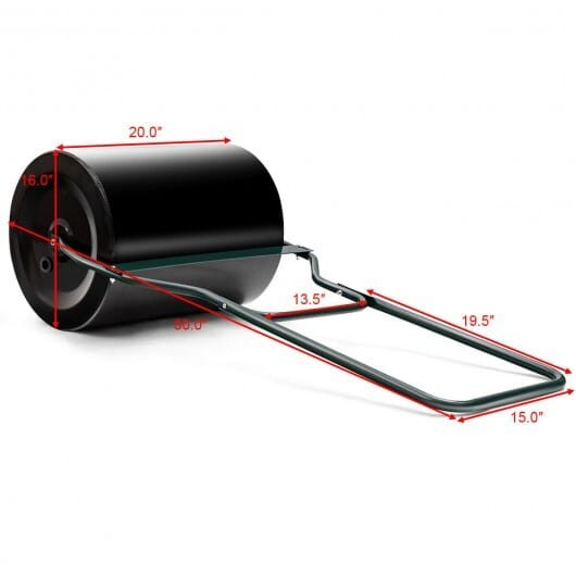 Lawn Roller with U-Shaped Handle for Garden Backyard - Color: Black D681-TL35411