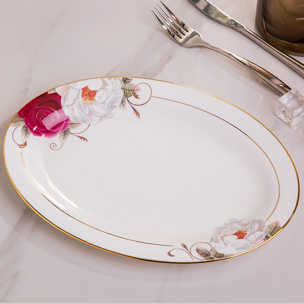 style: C - Oval Jingdezhen Ceramic Large Serving Plate Q119-CJCJ117715003CX