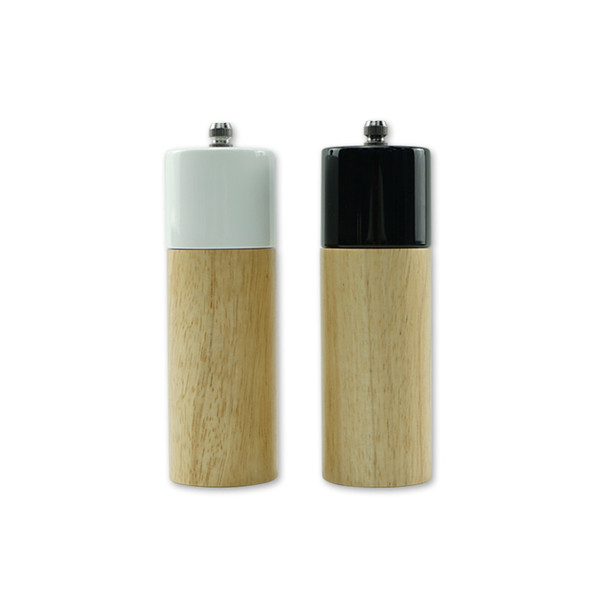 Cross Border Special Black Pepper Grinding Seasoning Bottle 6 Inch Rubber Wood Manual Pepper Grinder Q119-CJCJ1213025