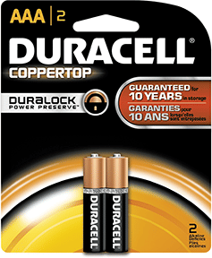 Duracell Coppertop Batteries AAA 2 pk. R557-68545