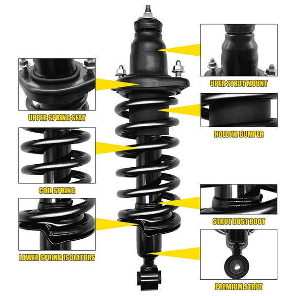 US GARVEE Front Pair Complete Strut Spring Assembly Compatible for 2005-2010 Mustang - 172138 Black K484-PAU_0I01ISAM_US