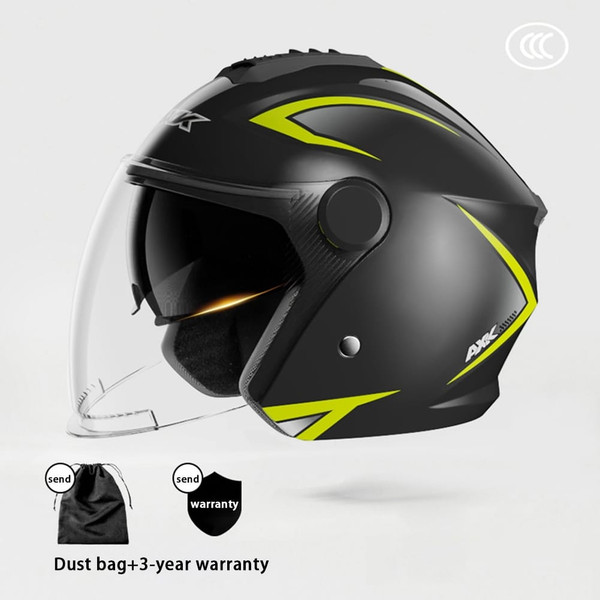 Scooter Motorcycle Half Helmet With Sun Visor Quick Release Buckle Adjustable Strap Helmets For Men K484-FQZAP_NL8PVSG4