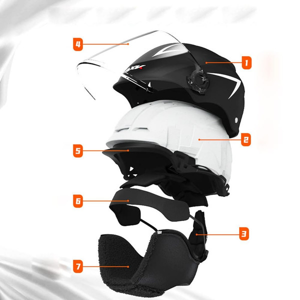 Motorcycle Open Face Helmet Quick Release Buckle Ventilated Helmet With Detachable Scarf For Men Wo K484-FQZAP_K2TV6WIR
