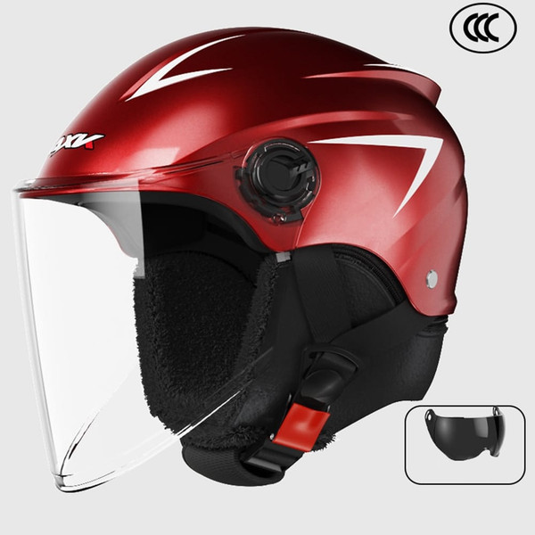 Motorcycle Open Face Helmet Quick Release Buckle Ventilated Helmet With Detachable Scarf For Men Wo K484-FQZAP_K2TV6WIR