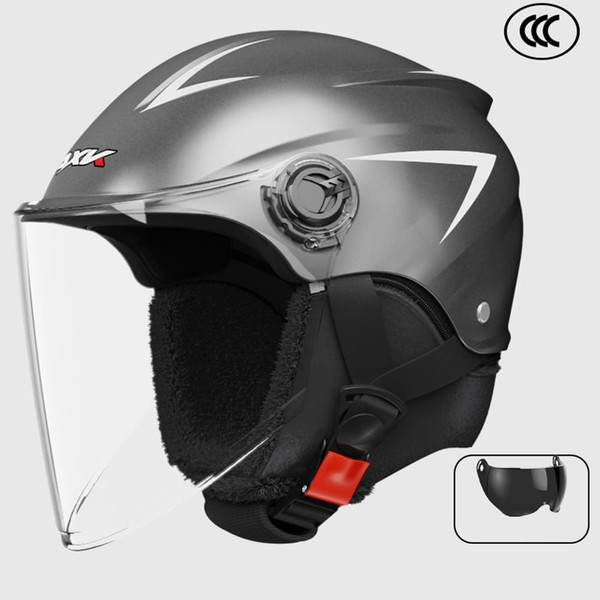 Motorcycle Open Face Helmet Quick Release Buckle Ventilated Helmet With Detachable Scarf For Men Wo K484-FQZAP_K2TV6WIR