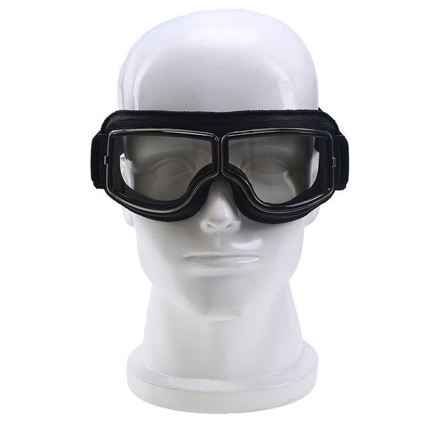 Leather Vintage Scooter Goggles Pilot Ski Sunglasses Helmet Eyewear K484-PAU_05FAL6L0