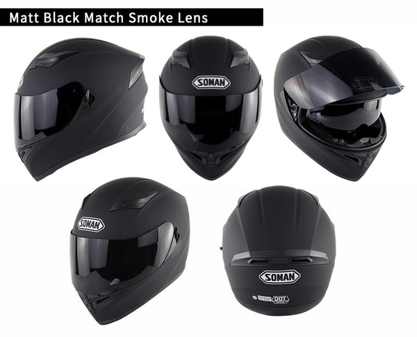 Motorcycle Helmet Men Women Full Face Helmet Moto Riding Motocross Motorbike Helmet  Matte black wi K484-PAU_0B8HKJ9H